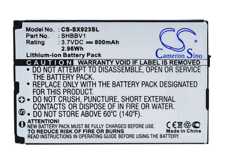 Battery For Sharp 923sh, 9020c 3.7v, 800mah - 2.96wh Mobile, SmartPhone Cameron Sino Technology Limited   