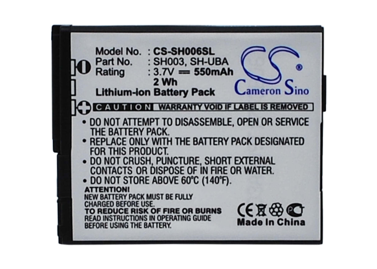 Battery For Sharp Aqous Shot Sh006, Aqous Shot Sh003, Sh006 3.7v, 550mah - 2.04wh Mobile, SmartPhone Cameron Sino Technology Limited   