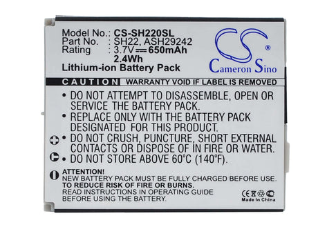 Battery For Sharp Sh-06a, Sh-07a 3.7v, 650mah - 2.41wh Mobile, SmartPhone Cameron Sino Technology Limited   