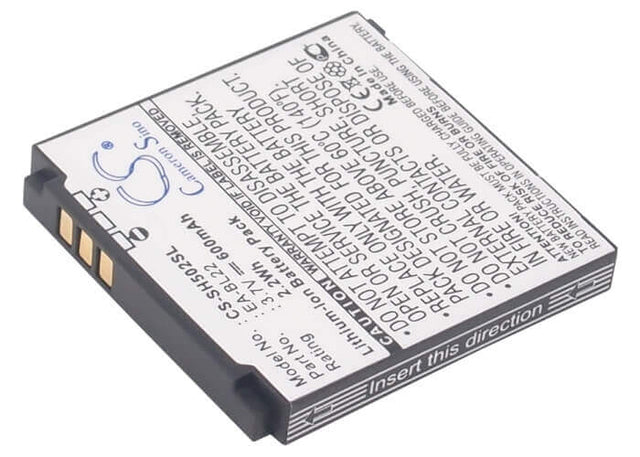 Battery For Sharp Sh5010c, Sh5018c, Sh5020c 3.7v, 600mah - 2.22wh Mobile, SmartPhone Cameron Sino Technology Limited   