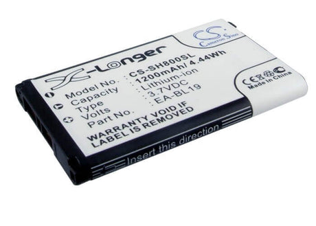 Battery For Sharp Sh800m, Sh800, N49a 3.7v, 1200mah - 4.44wh Mobile, SmartPhone Cameron Sino Technology Limited   