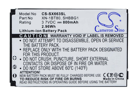 Battery For Sharp Sx663, 920sh, Sx862 3.7v, 800mah - 2.96wh Mobile, SmartPhone Cameron Sino Technology Limited (Suspended)   