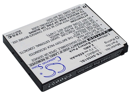 Battery For Sharp V501sh, Sh501 3.7v, 650mah - 2.41wh Mobile, SmartPhone Cameron Sino Technology Limited   