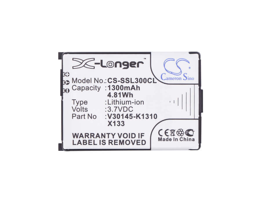 Battery For Siemens Gigaset Sl3501, Gigaset Sl30, Gigaset 4000 Micro 3.7v, 1300mah - 4.81wh Cordless Phone Cameron Sino Technology Limited (Cordless Phone)   