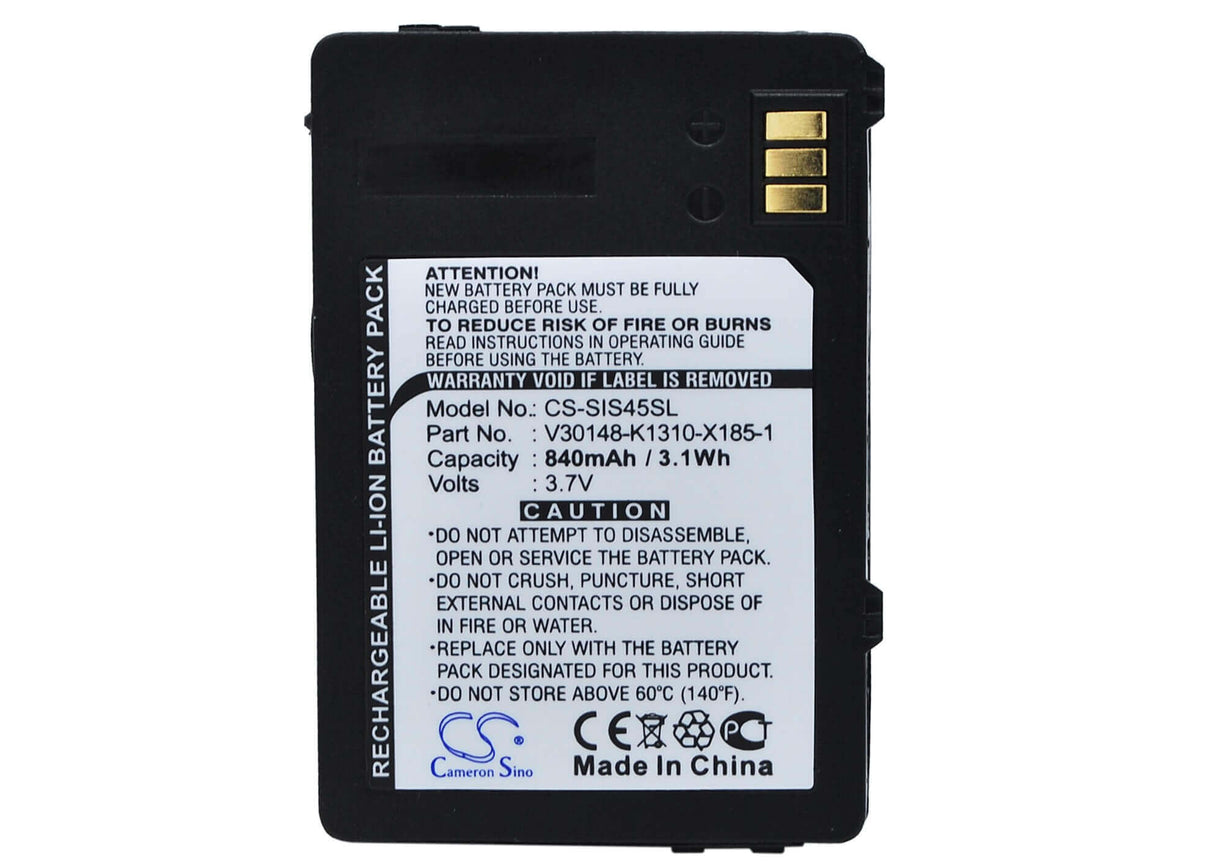 Battery For Siemens S45, S45i, Me45 3.7v, 840mah - 3.11wh Mobile, SmartPhone Cameron Sino Technology Limited   