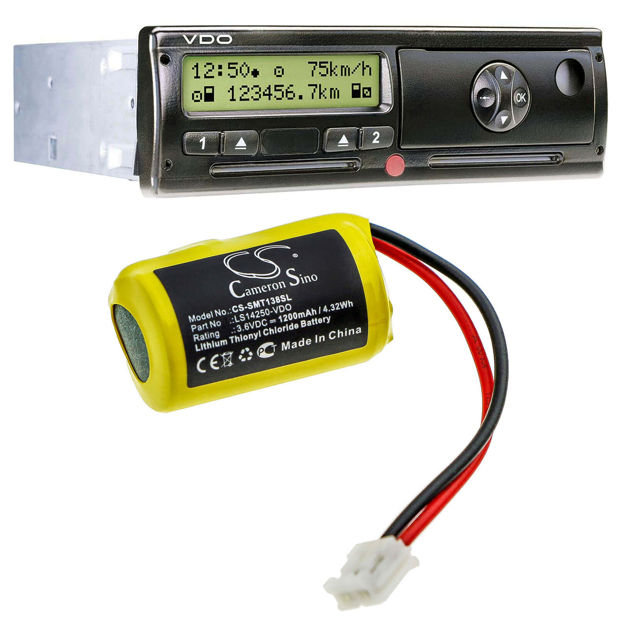 Battery For Siemens, Vdo Digital Tachograph Dtco 1381 3.6v, 1200mah - 4.32wh PLC Cameron Sino Technology Limited   