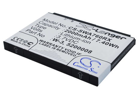 Battery For Sierra Wireless Aircard 760s, Aircard 763s, Wi-fi 4g Fc80 3.7v, 2000mah - 7.40wh Batteries for Electronics Cameron Sino Technology Limited   