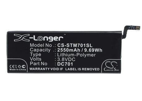 Battery For Smartisan T1, Sm701 3.8v, 2550mah - 9.69wh Mobile, SmartPhone Cameron Sino Technology Limited   