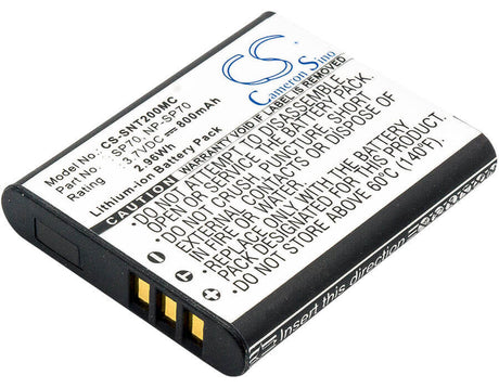 Battery For Sony Bloggie Duo, Bloggie Mhs-fs2, 3.7v, 800mah - 2.96wh Camera Cameron Sino Technology Limited   