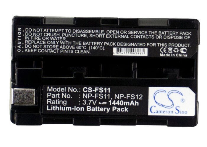 Battery For Sony Ccd-cr1, Ccd-cr1e, Cyber-shot Dsc-f505, 3.7v, 1440mah - 5.33wh Camera Cameron Sino Technology Limited   