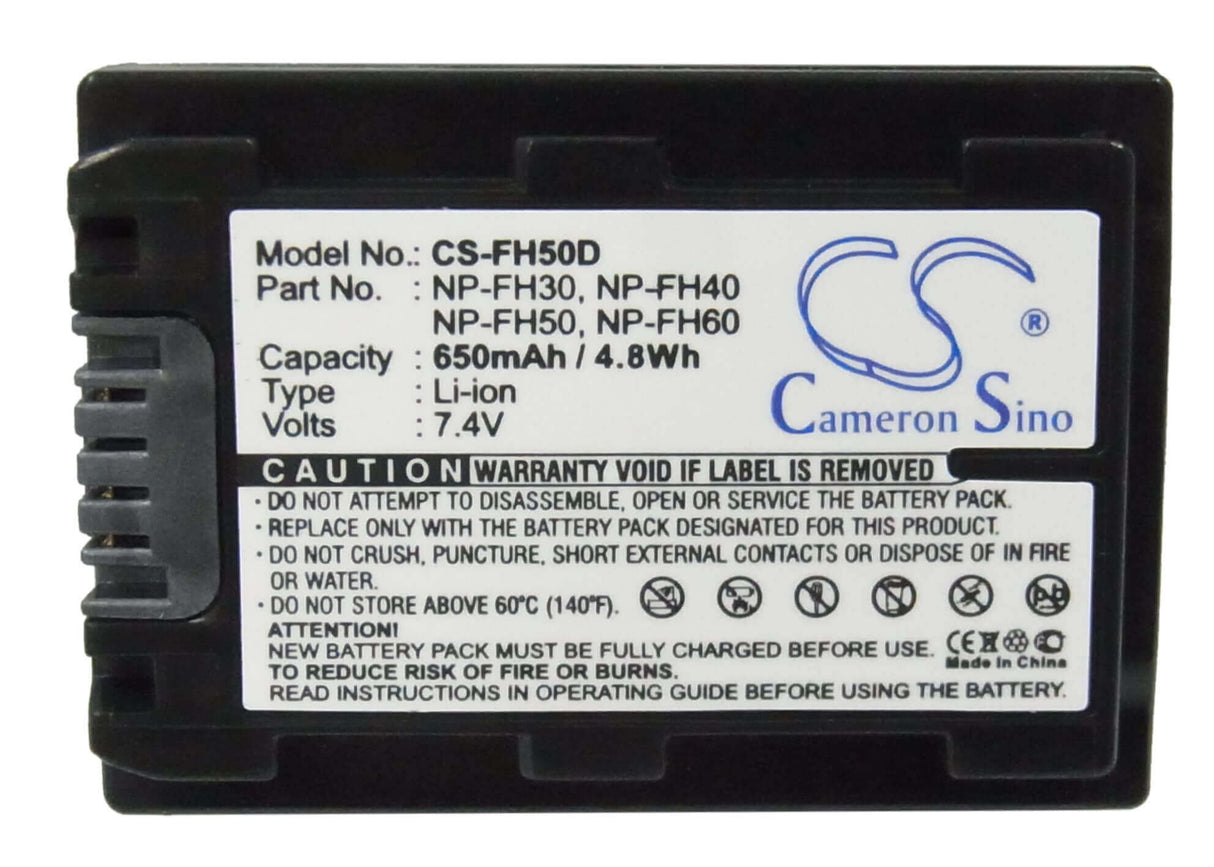 Battery For Sony Cr-hc51e, Dcr-30, Dcr-dvd103, Dcr-dvd105, 7.4v, 650mah - 4.81wh Camera Cameron Sino Technology Limited   