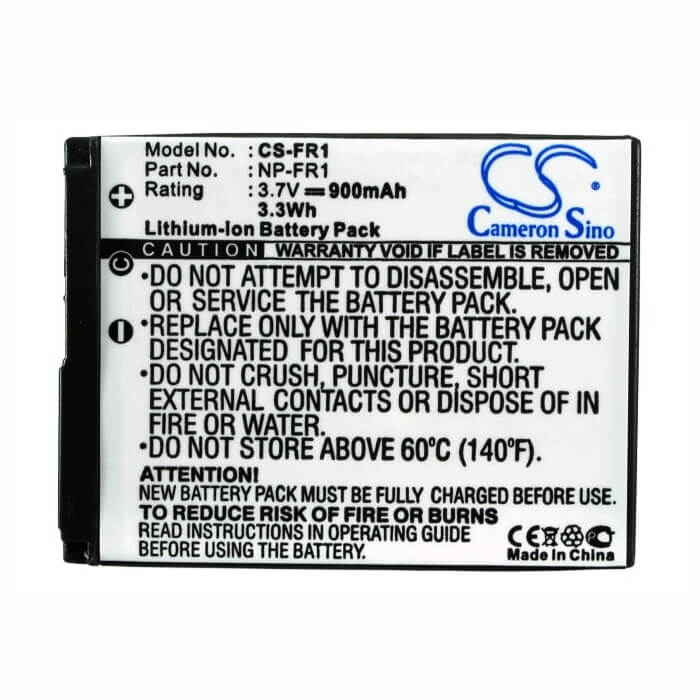 Battery For Sony Cyber-shot Dsc-f88, Cyber-shot Dsc-p100, 3.7v, 900mah - 3.33wh Camera Cameron Sino Technology Limited   