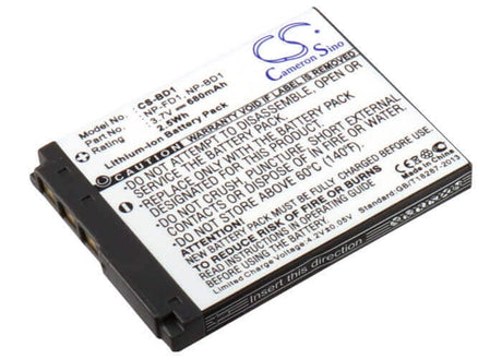 Battery For Sony Cyber-shot Dsc-g3, Cyber-shot Dsc-t2, 3.7v, 680mah - 2.52wh Camera Cameron Sino Technology Limited   