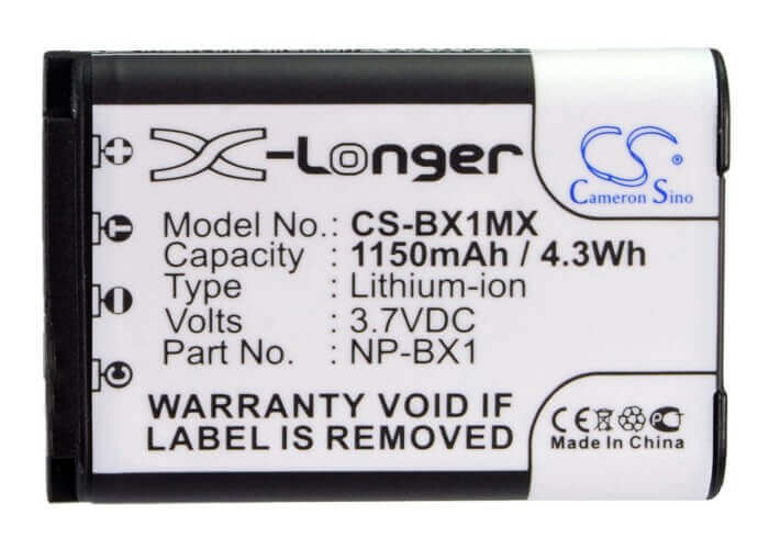 Battery For Sony Cyber-shot Dsc-hx300, Cyber-shot Dsc-hx50, 3.7v, 1150mah - 4.26wh Camera Cameron Sino Technology Limited   