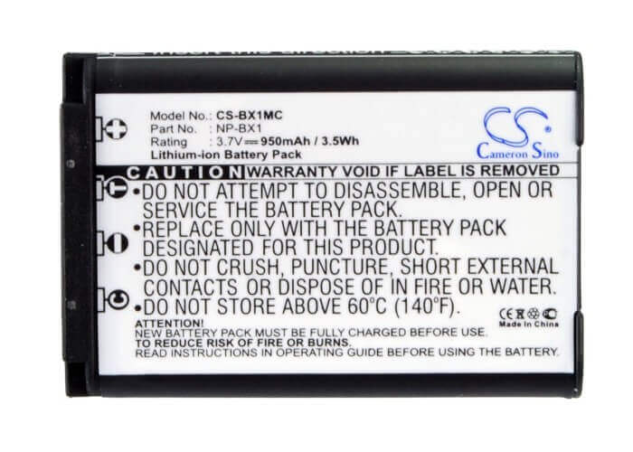 Battery For Sony Cyber-shot Dsc-hx300, Cyber-shot Dsc-hx50, 3.7v, 950mah - 3.52wh Camera Cameron Sino Technology Limited   