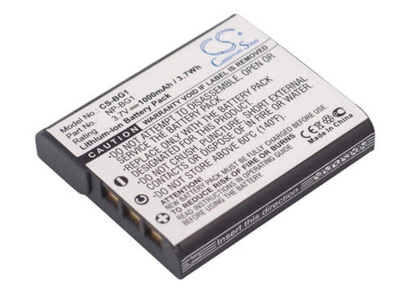 Battery For Sony Cyber-shot Dsc-w170/n, Cyber-shot Dsc-w35, 3.7v, 1000mah - 3.70wh Camera Cameron Sino Technology Limited   