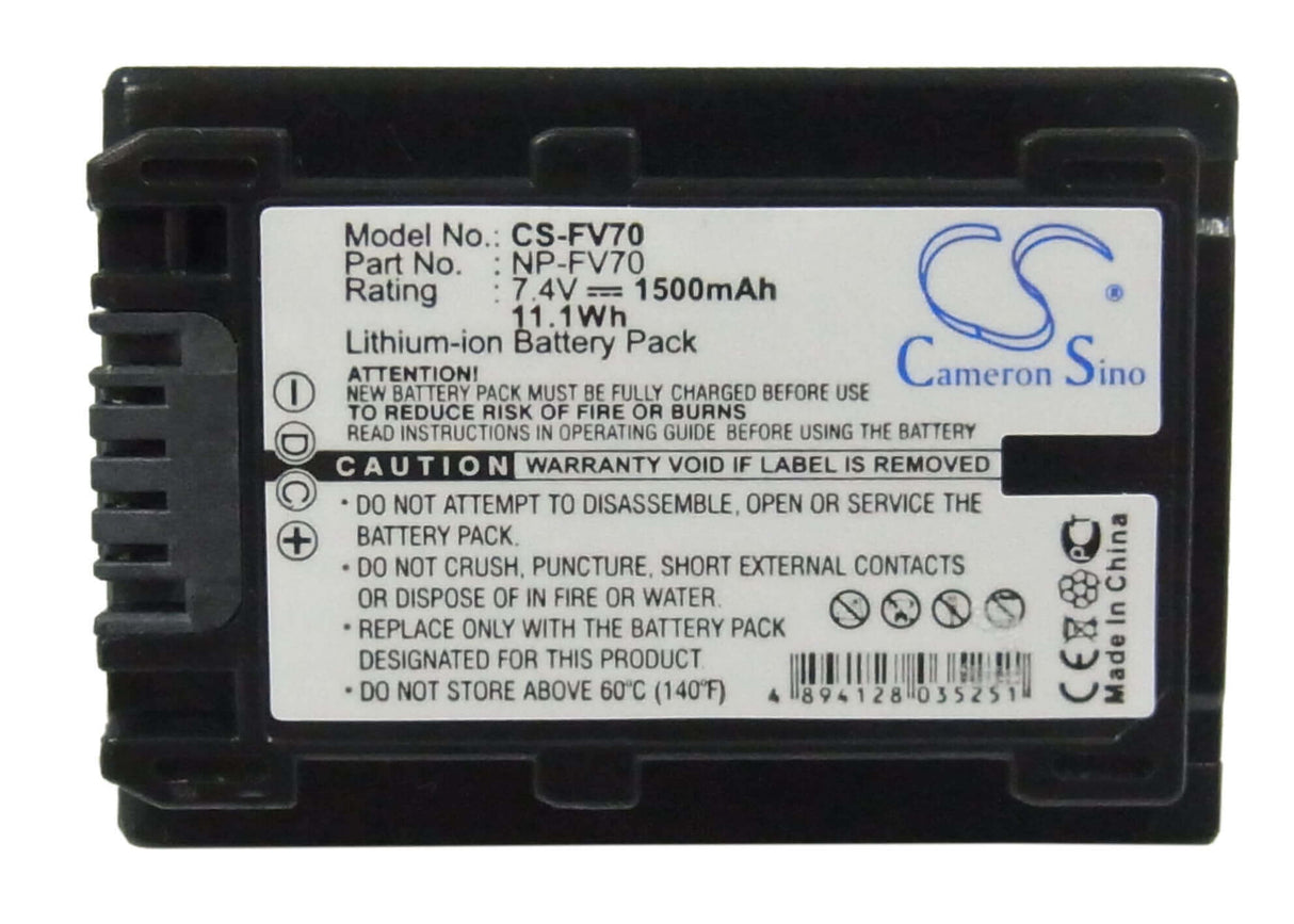 Battery For Sony Dcr-dvd308e, Dcr-dvd650e, Dcr-hc48e, Dcr-sr200e, 7.4v, 1500mah - 11.10wh Camera Cameron Sino Technology Limited   