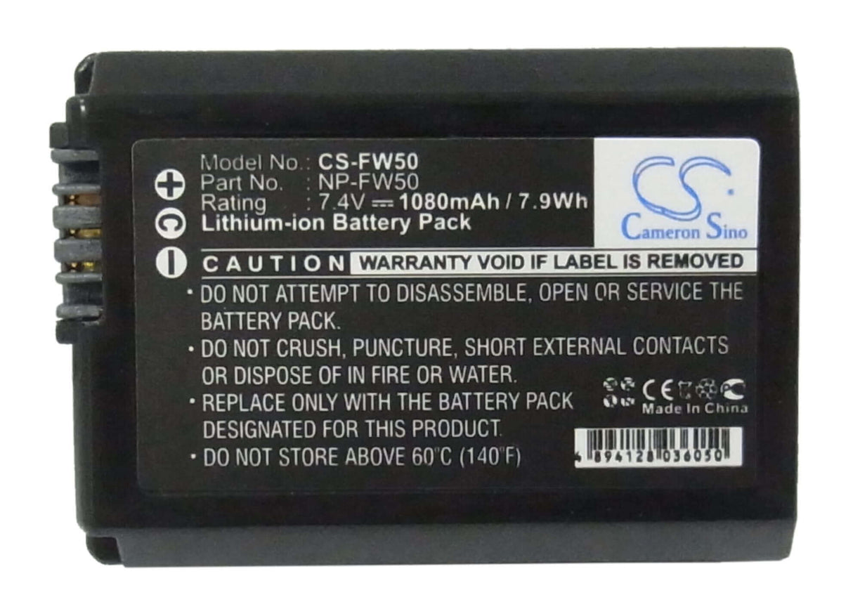 Battery For Sony Dlsr A55, Slt-a35b, Alpha 7.4v, 1080mah - 7.99wh Camera Cameron Sino Technology Limited   