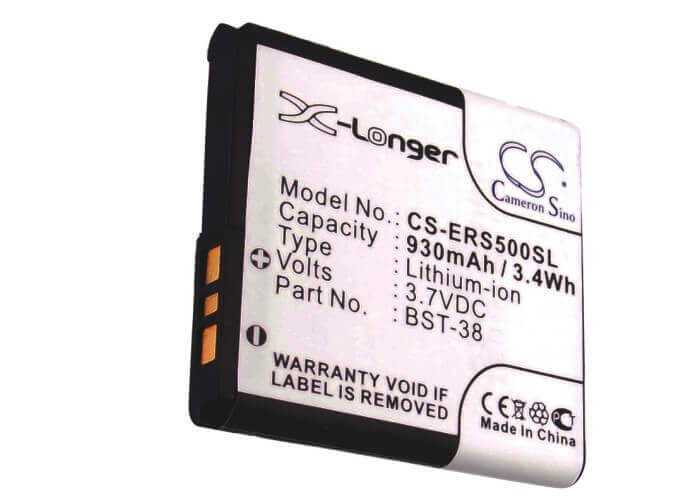 Battery For Sony Ericsson W580c, K858c, K850i 3.7v, 650mah - 2.41wh Mobile, SmartPhone Cameron Sino Technology Limited   