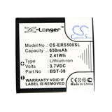 Battery For Sony Ericsson W580c, K858c, K850i 3.7v, 650mah - 2.41wh Mobile, SmartPhone Cameron Sino Technology Limited   