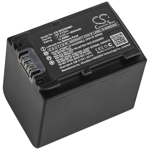 Battery For Sony, Fdr-ax33, Fdr-ax40 7.3v, 1600mah - 11.68wh Camera Cameron Sino Technology Limited   