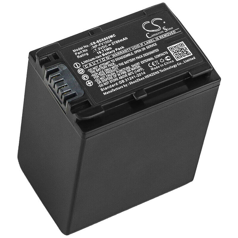 Battery For Sony, Fdr-ax33, Fdr-ax40 7.3v, 2700mah - 19.71wh Camera Cameron Sino Technology Limited   