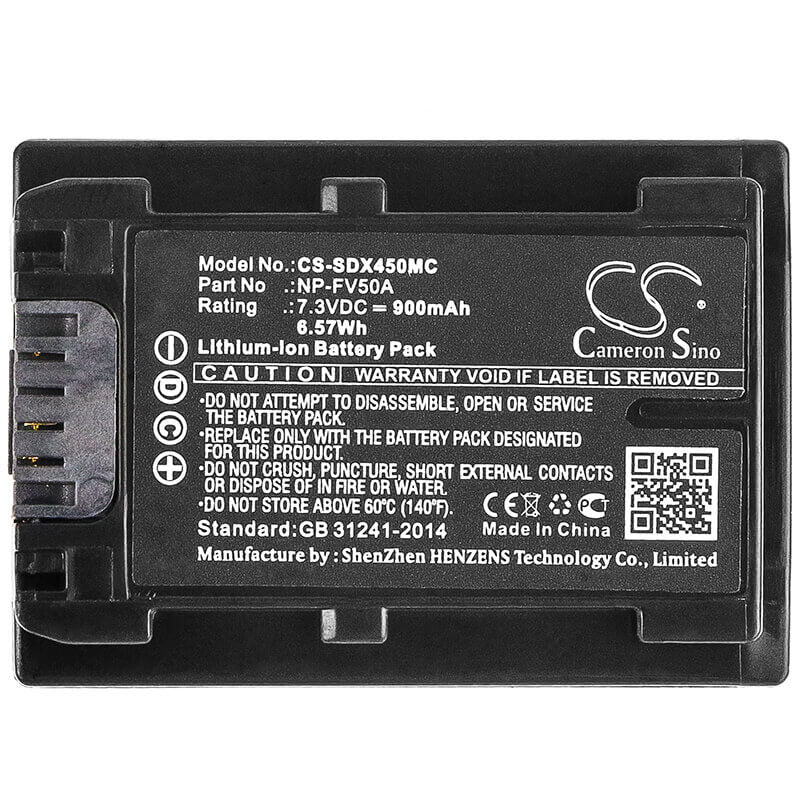 Battery For Sony, Fdr-ax33, Fdr-ax40 7.3v, 900mah - 6.57wh Camera Cameron Sino Technology Limited   