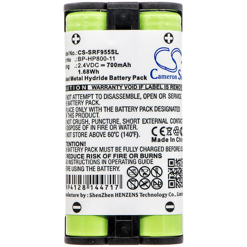 Battery For Sony, Mdr-rf995, Mdr-rf995rk, Wh-rf400 2.4v, 700mah - 1.68wh Wireless Headset Cameron Sino Technology Limited   