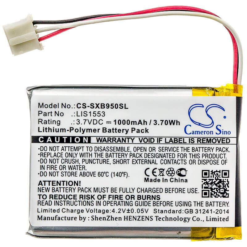 Battery For Sony, Mdr-xb950n1, 3.7v, 1000mah - 3.70wh Speaker Cameron Sino Technology Limited   