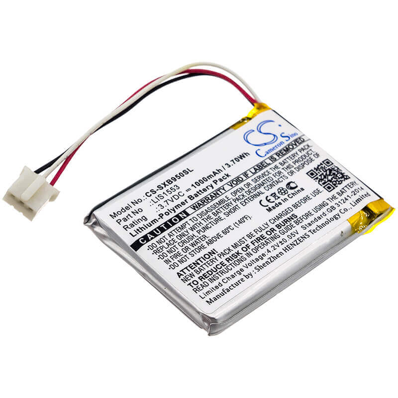 Battery For Sony, Mdr-xb950n1, 3.7v, 1000mah - 3.70wh Speaker Cameron Sino Technology Limited   