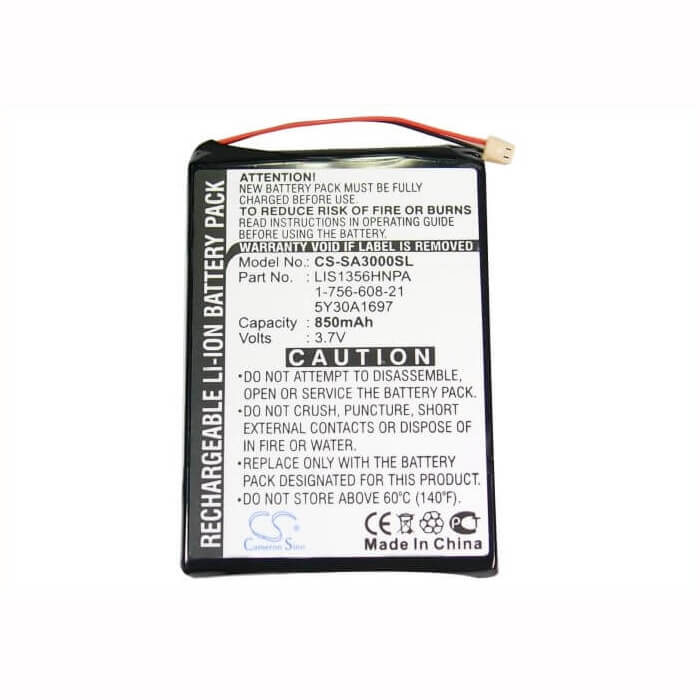 Battery For Sony Nw-a3000v, Nw-a3000 Series 3.7v, 850mah - 3.15wh Media Player Cameron Sino Technology Limited   