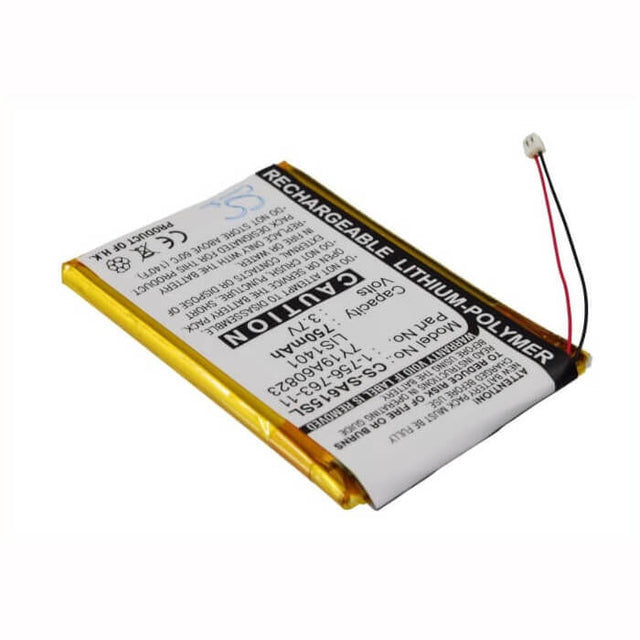 Battery For Sony Nwz-s600, Nwz-s600f, Nwz-s610 3.7v, 750mah - 2.78wh Media Player Cameron Sino Technology Limited   