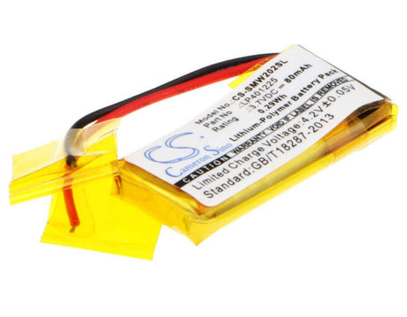 Battery For Sony Nwz-w202 3.7v, 80mah - 0.30wh Wireless Headset Cameron Sino Technology Limited   