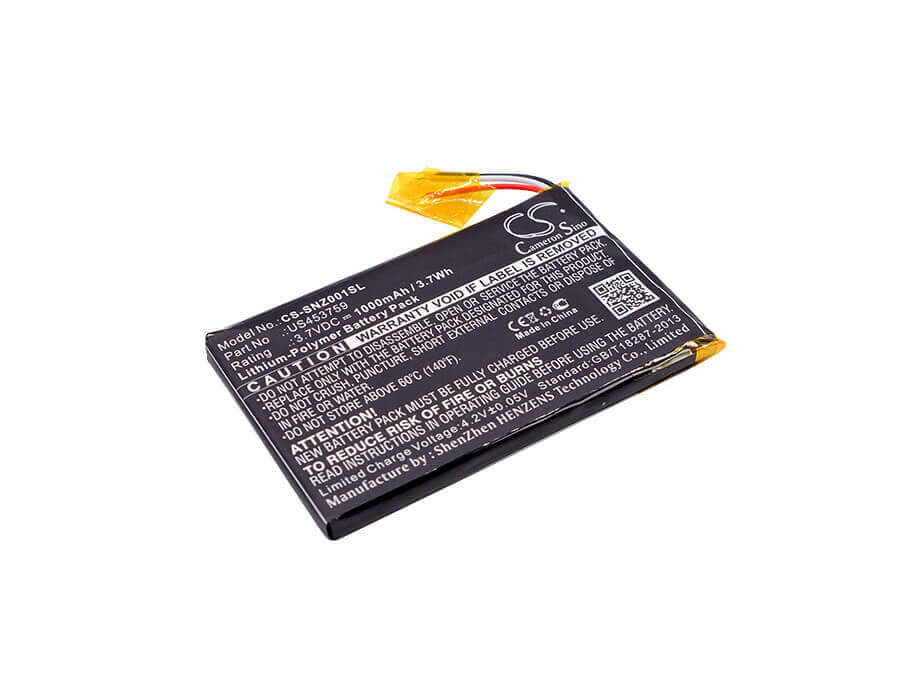 Battery For Sony, Nwz-zx1, Walkman Nwz-zx1 3.7v, 1000mah - 3.70wh Media Player Cameron Sino Technology Limited   