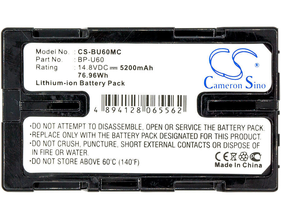 Battery For Sony Pmw-100, Pmw-150, Pmw-160, Pmw-200, 14.8v, 5200mah - 76.96wh Camera Cameron Sino Technology Limited   