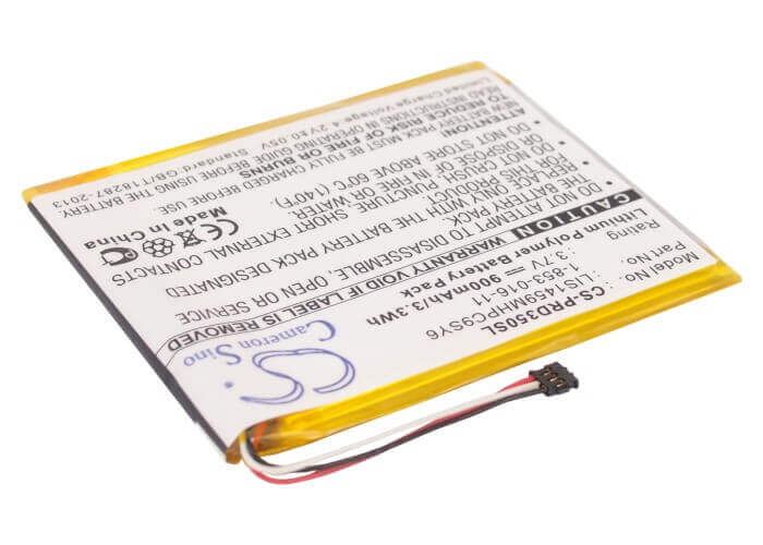 Battery For Sony Prs-350, Prs-350sc, Prs-650 3.7v, 900mah - 3.33wh E-book, E-reader Cameron Sino Technology Limited   