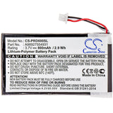 Battery For Sony Prs-600, Prs-600/rc, Prs-600/bc 3.7v, 800mah - 2.96wh E-book, E-reader Cameron Sino Technology Limited   