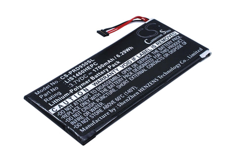 Battery For Sony Prs-950, Prs-950sc 3.7v, 1700mah - 6.29wh E-book, E-reader Cameron Sino Technology Limited   