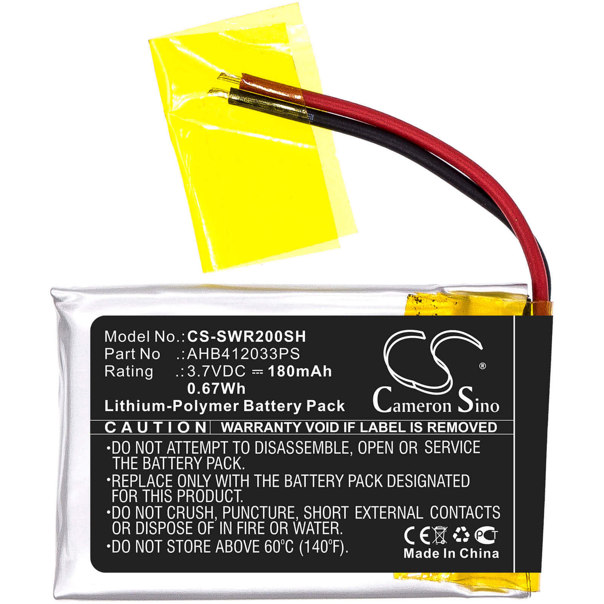 Battery For Sony, Smartwatch 2, Sw2 3.7v, 180mah - 0.67wh Smartwatch Cameron Sino Technology Limited   