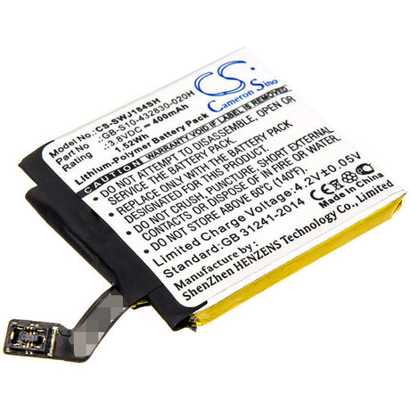 Battery For Sony, Smartwatch J18405 3.8v, 400mah - 1.52wh Batteries for Electronics Suspended Product   