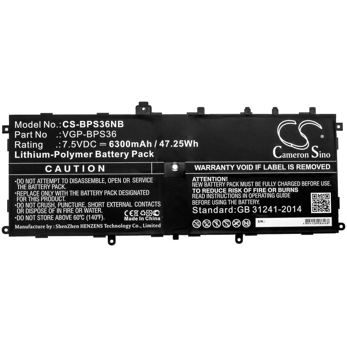 Battery For Sony, Svd13211cg, Svd13211cgb, Svd13211cw 7.5v, 6300mah - 47.25wh Notebook, Laptop Cameron Sino Technology Limited   