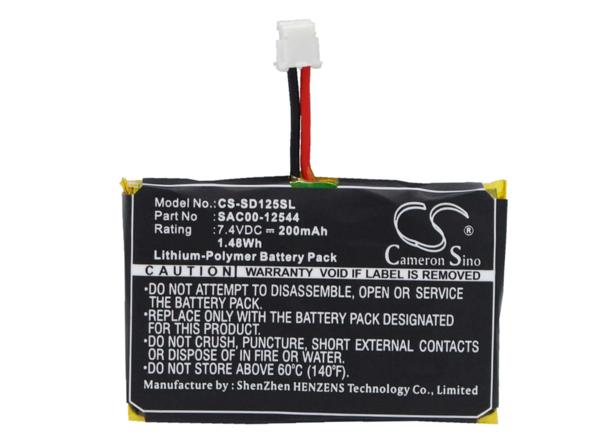 Battery For Sportdog Sd-1225 Trainer Receiver, Sd-1825 Trainer Receiver, Sd-2525 Trainer Receiver 7.4v, 200mah - 1.48wh Dog Collar Cameron Sino Technology Limited   