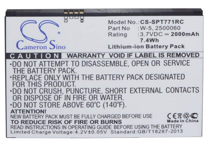 Battery For Sprint Aircard 770s, Aircard 771s, 3.7v, 2000mah - 7.40wh Hotspot Cameron Sino Technology Limited   