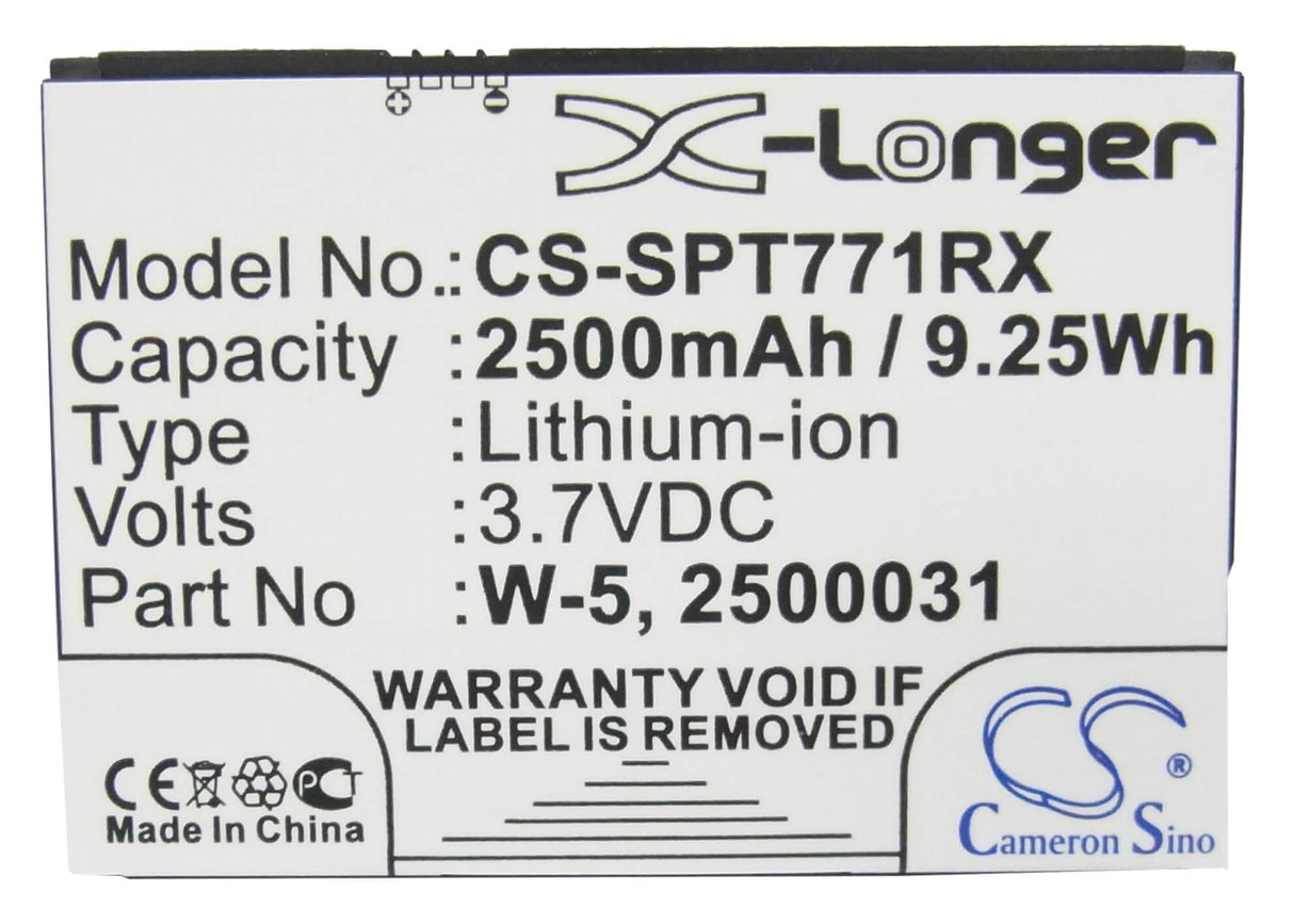 Battery For Sprint Aircard 770s, Aircard 771s, 3.7v, 2500mah - 9.25wh Hotspot Cameron Sino Technology Limited   