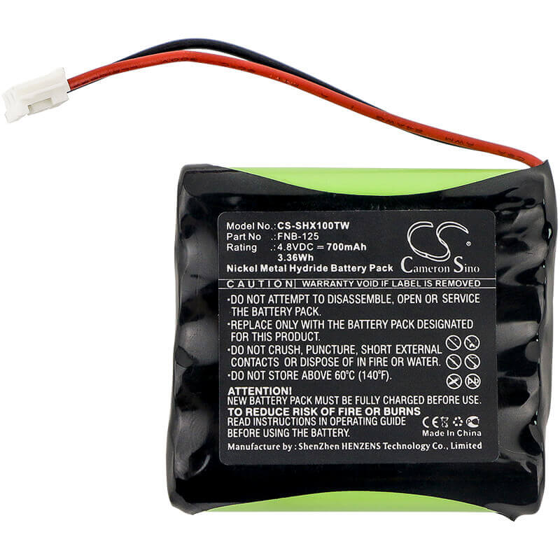 Battery For Standard Horizon, Hx100 4.8v, 700mah - 3.36wh Two-Way Radio Cameron Sino Technology Limited   