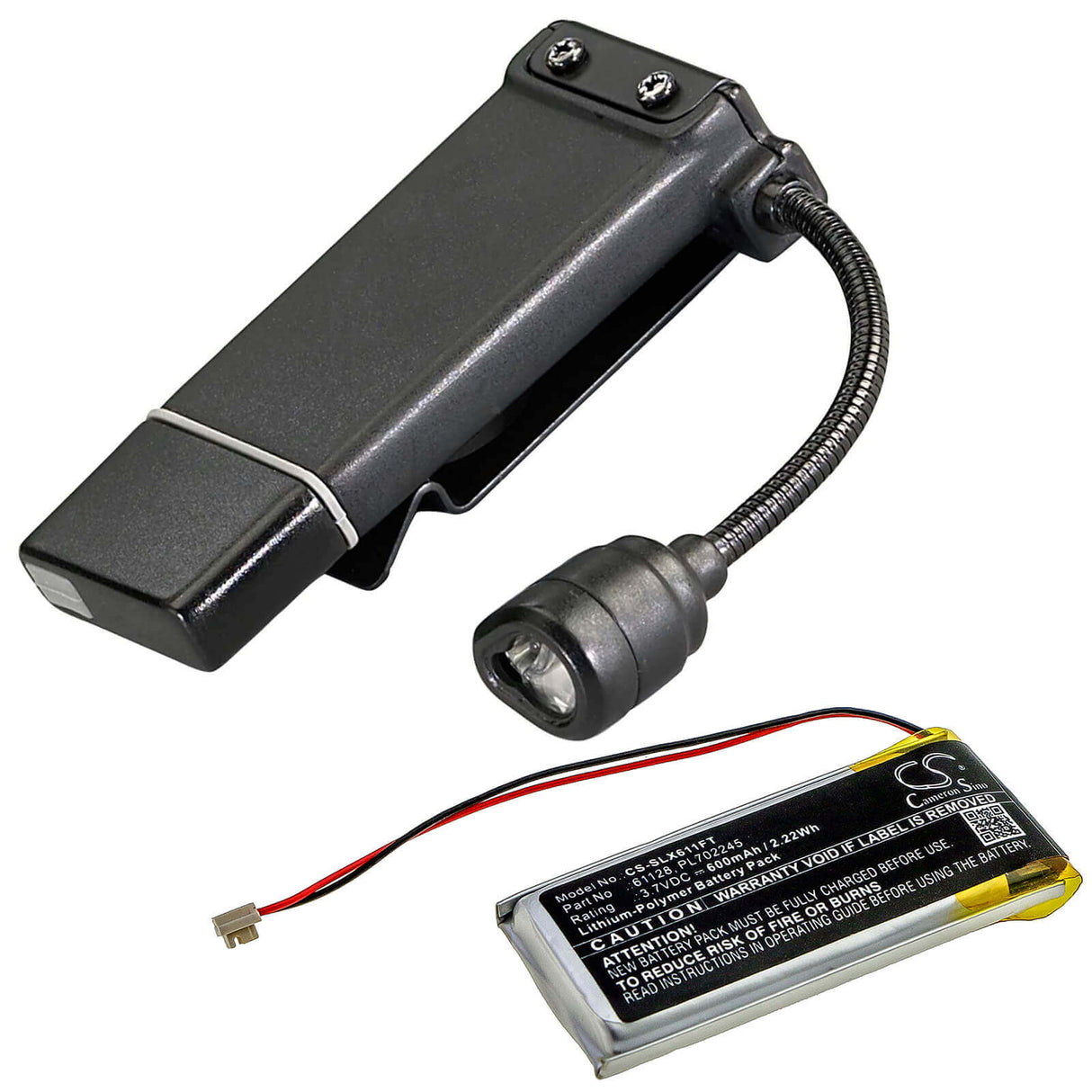 Battery For Streamlight, Clipmate Usb 3.7v, 600mah - 2.22wh Flashlight Cameron Sino Technology Limited   