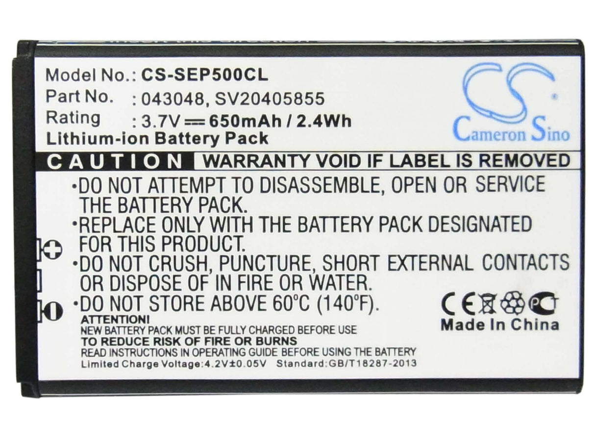 Battery For Swissvoice, Epure, Epure Fulleco Duo, 3.7v, 650mah - 2.41wh Cordless Phone Cameron Sino Technology Limited (Cordless Phone)   