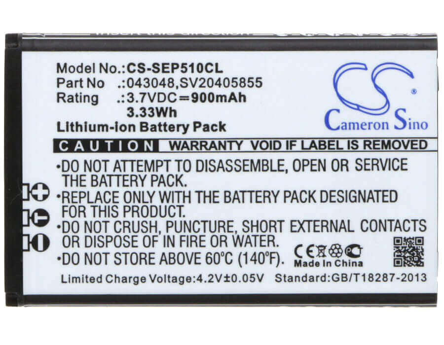 Battery For Swissvoice Epure, Epure Fulleco Duo 3.7v, 900mah - 3.33wh Cordless Phone Cameron Sino Technology Limited (Cordless Phone)   