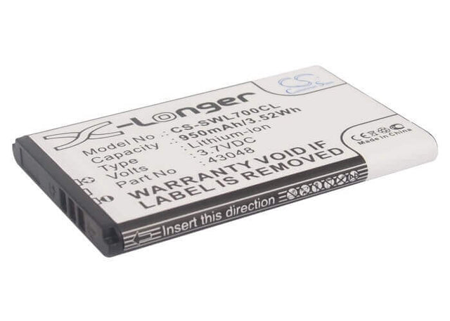 Battery For Swissvoice, L7, Sv 20405855 3.7v, 950mah - 3.52wh Cordless Phone Cameron Sino Technology Limited (Cordless Phone)   