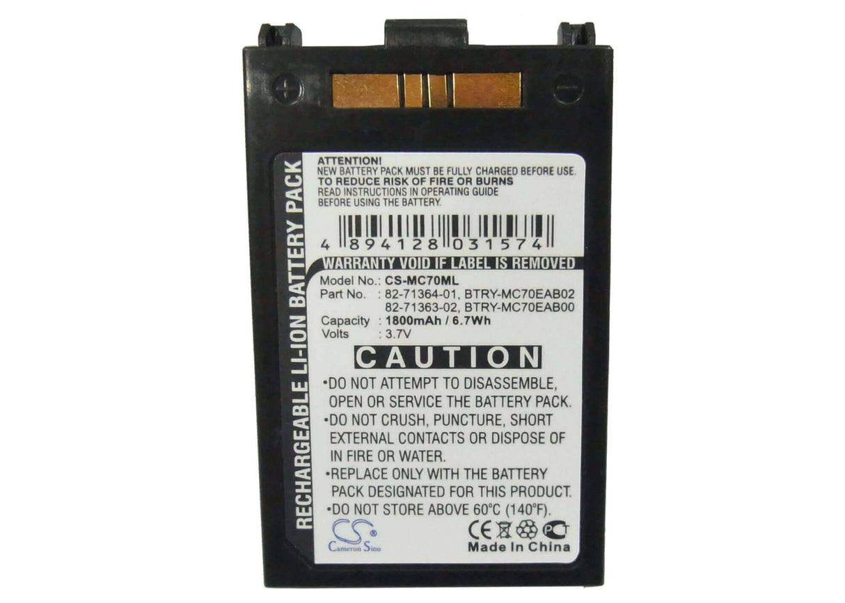 Battery For Symbol Mc70, Mc7090, Mc7004 3.7v, 1800mah - 6.66wh Barcode Scanner Cameron Sino Technology Limited   